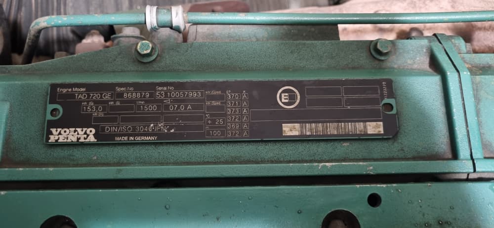 تعمیر دیزل ژنراتور ولوو پنتا TAD720GE  با توان 140 کاوا 
